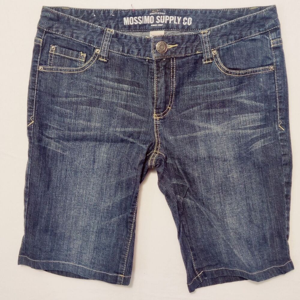 MOSSIMO FIT6 Women's Junior Size 11 Girls 5-Pocket Cotton Blend Denim Shorts